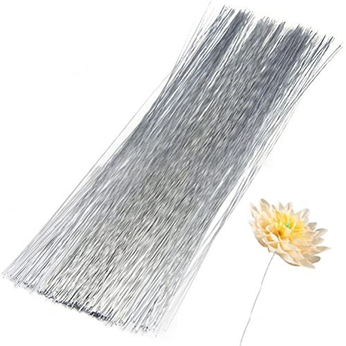 Vepoty Blumenstieldraht, 100 Stück, Blumenstrauß, Stängelverpackung, Blumenpapier, umwickelter Draht für Blumenarrangements, Girlanden, Kranzherstellung