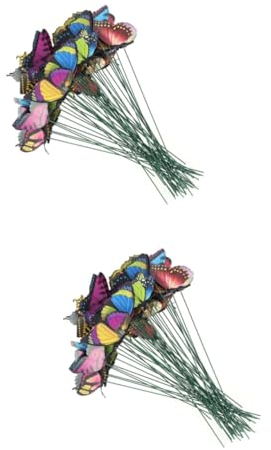 BESPORTBLE 100stücke Kunstflügel Schmetterlinge Für Dekoration Im Garten Zuhause Und Geschäften Zufällige Farben Und Vielseitig Einsetzbar