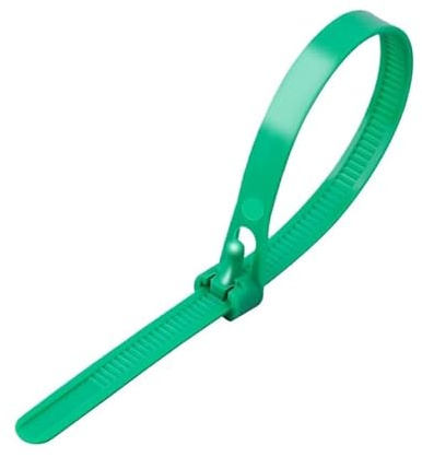 LyZap Collier De Serrage 40 Fermetures à glissière réutilisables avec Brides de Fixation lâches Serre Cable (Color : Green 8X400MM)