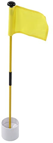 HERCHR Golf Flagstick Mini Golf Flags, Golf Pin Flag Hole Cup Set Portable 2-Section Design Golf Putting Green Flagstick Set