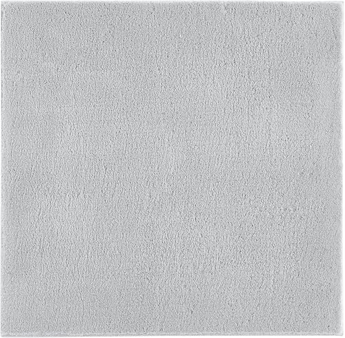 andiamo Badezimmerteppich Arezzo,Badematte, 80 x 80 cm, Grau | Badteppich mit Noppen-Rückseite,Duschvorleger aus 100% Polyester,waschbar bei 30°C pflegeleicht