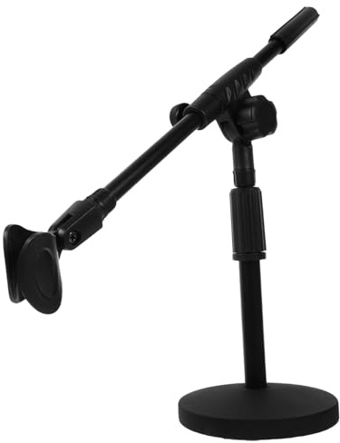 Mikinona Telescopic Table Mic Stand Verstellbarer Mikrofonständer Für Livestreaming Kompatibel Mit Kabelgebundenen Und Kabellosen Mikrofonen Stabil Und Langlebig Für Täglichen Gebrauch