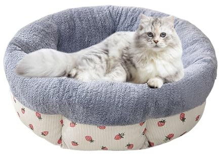 Hundebet Katzenbett, 50cm Rundes Warme Weiche Bequeme Hundehütte Hundesofa Donut Plüsch Haustierbett Plüsch Haustierbett Flauschig Rund Aus Plüsch Donut Kuscheliges Hundekissen Hundekorb