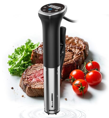Karienvir Sous Vide, Sous Vide Machine 1100W, Sous Vide Cooker IPX7 Waterproof Immersion Circulator, Sous Vide Water Baths Temperature(10℃~90℃) & Timer Control,Portable Sous Vide Easy Storage