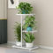 Zstar Estantería de 3 niveles para plantas, soporte para plantas, soporte para flores, soporte de metal, soporte para macetas, escaleras para interiores, estantería para plantas, para balcón, salón,