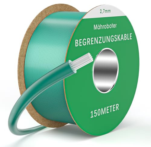 Gaethra Cavo Perimetrale per Robot Tagliaerba 150m, ​Universale Cavo Limite Compatibile con Vari Tosaerba Robotizzati​, Kit di Accessori per Tagliaerba Elettrico, Diametro 2.7 mm