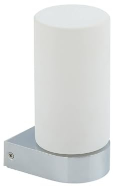 Lucande Wandleuchte, Wandlampe Bad Basolo (spritzwassergeschützt (Modern) in Chrom aus Metall (1 flammig E14) - Wandleuchten Spiegelleuchte Badezimmer Wandbeleuchtung Badezimmerleuchte