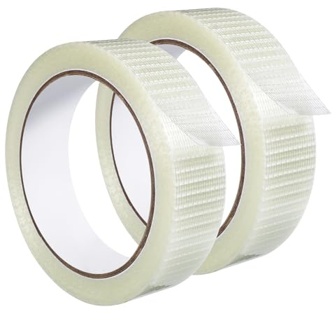 FdcLixuvol 2 Pack Transparent Duct Tape, Heavy Duty Waterproof Tape | High Performance Weather Resistant Tapes Industrial Grade Clear Duct Tapes for Residential, Commercial and Industrial Uses (1