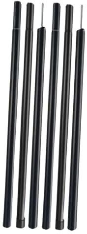 perfk 59x0.6 Inch Tent Tarpaulin Poles, Universal, Easy to Install Accessories, Rust-resistant, for Awnings on The with Snap Fastener