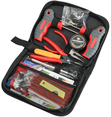 75-teiliges reifenreparatur-nagelset Auto Fahrrad Flickzeug Set Pannenset, Tire Repair Kit Felgenreparaturset Reifenflickzeug Reparaturwerkzeug Für Gummischraubreifen