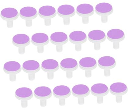 ARTIBETTER Pièces de Rechange pour Lime à Ongles Électrique Bébé, 24 Coussinets Violets pour 6-12 Mois, Têtes de Meulage Universelles pour Garçon et Filles, Accessoires Sûrs et Compatibles