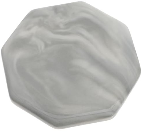 Healeved Sottobicchiere in Ceramica Ottagonale Grigio Resistente al Calore per Sigillo in Ceralacca, Tampone di Supporto Multifunzionale per Timbri Sigillatura, Piastra Riutilizzabile
