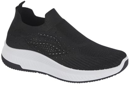 Urban Jacks Ladies Casual Comfort Summer Breathable Lightweight Flexible Slip-On Sock Rainbow Trainer Shoe Sizes 4-8