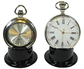 Inkwellinserts 2 x Mini Black Ceramic/China Pocket Watch Stands, Watch Display Stands. Ideal for Collector or Retail Display, Suitable for Most Pocket Watches from Small to Large