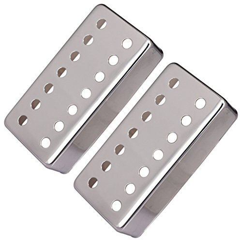 Unbekannt 2er Hochwertige Gitarren Humbucker Pickup Cover Abdeckung Für 7-saitige E-Gitarre Ersatz - Silber