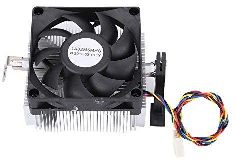 CPU-luftkylare, tyst effektiv värmeavledningsfläkt för stationär PC AM2 AM3 FM1 FM2 uttag bygger svart aluminium ABS 107 x 70 x 40 mm enkel