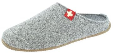 Living Kitzbühel - Filz - Schweizer Kreuz - Pantoffeln (37 EU Grau)