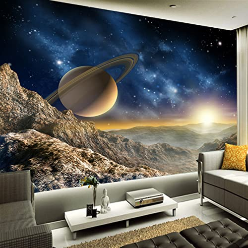 QAZWSXED 3D-Tapete, 3D-Fototapete, Weltraum, Universum, Fotografie, Hintergrund, Wohnkultur, Wandmalerei, Wohnzimmer, TV, Wandbild, Papier