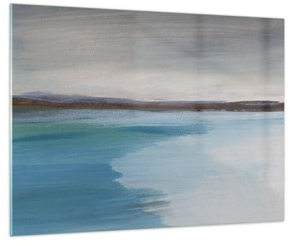 Bilder auf Glas Meer Stück Strand Glasbild 70x50cm Wandbilder Dekoration Wohnzimmer Schlafzimmer Küche Deko Klein Wanddeko Bild im Glas Wand Kunstdruck Art Modern Wall Decor Glasdruck GAA70x50-5507