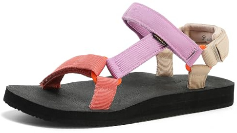 Muboliy Women's Sandals Casual Summer Water Sandals with Arch Support Yoga Mat Insole Outdoor Wadable Sandals