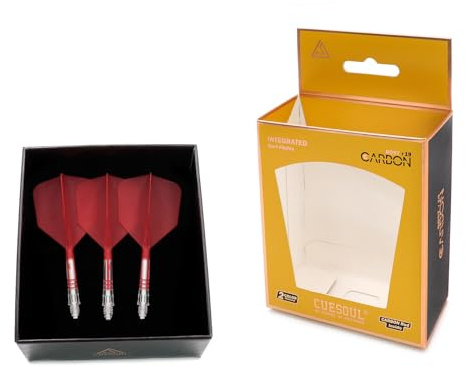 CUESOUL ROST T19 Carbon Integrierter Dartschaft und Flight Big Wing-Form, 3er-Set
