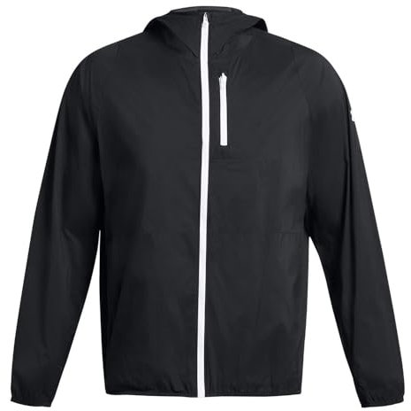 Under Armour Löparjacka för män, Phantom Black-White XL, Svart 001, XL