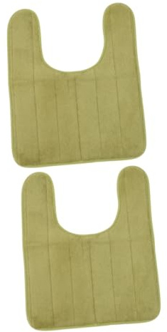 Ciieeo 2 Piezas Alfombrilla de baño en Forma de u Alfombra tapete casa de banho batom Estera Almohadilla de baño tu decoración Lavable Tapa del Inodoro Asiento Lavabo niño Decorar algodón