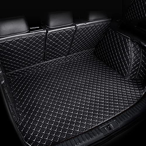 DZSYINGCHUSM Auto-Leder-Kofferraummatten Für Jeep Für Compass 2007-2019 Cargo Liner Interior Boot Kofferraumwanne Set (Color : Schwarz, Größe : A)