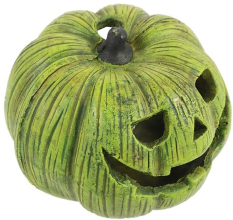 HANABASS Reptilienversteck Kürbisform Lifelike Dekoration Für Terrarium Und Aquarium Für Bartagamen Und Andere Reptilien Sicheres Versteck Für Haustiere Halloween-deko