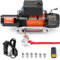 VEVOR Treuil électrique 4536 kg 12 V CC, treuil pour camion avec corde synthétique Φ0,9 x 1981,2 cm, guide-câble, télécommande sans fil et filaire, étanche IP55, pour SUV, tout-terrain, camion, bateau