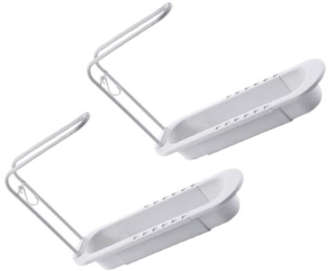 Ciieeo Portaesponjas Retráctil Blanco PP 2 Piezas para Cocina