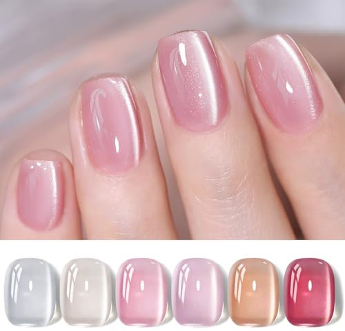 Born Pretty Cat Magnetic Eye Gel Wasserlicht Jelly Rose Glas Kristall UV Nagellack Glitzer Auroras Gel Nagellack Maniküre und Nagelkunst DIY zu Hause