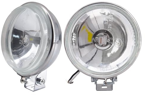 Simoni Racing SR/DL6 Depth Light, 2 Universelle Zusatzscheinwerfer, LED-Tiefenlichter, 12V, Rund, Universell, Superweißes Licht, H3 Lampe, Alluminio