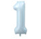 Alaoo 40 Inch Number Balloons, Blue Number 1, Digital Decoration Balloons for Boys Girls Adults Birthday Party Anniversary Graduation