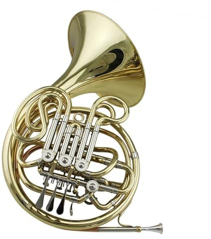 Waldhorn Musikinstrumente Performance Goldlack 4 Klappen Doppeltes Waldhorn F Stimmung Bb Stimmung