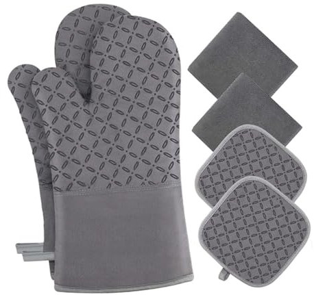VALICLUD Pizza Oven Gloves Heat Resistant Oven Mitts Fireproof Gloves Insulating Mittens Baking Pot Holder