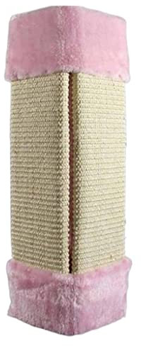 Rascador de esquina de sisal para gatos, con protección antimordeduras, sofá esascador de esquina de sisal para gatos, con protección antimordeduras, sofá esquinero (rosa, 45 x 25 x 2,5 cm)