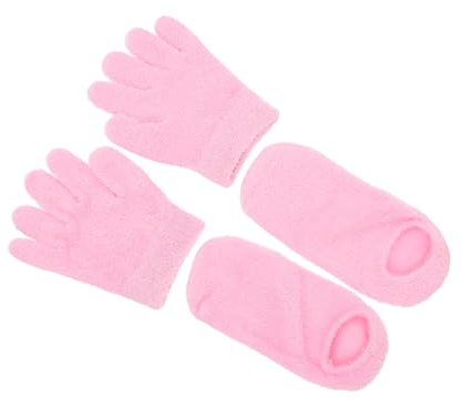 Beaupretty 2pairs Moisture Gloves Socks Set for Eczema Adults Gel Socks Gloves for Dry Hands Feet Overnight Moisturizing Spa