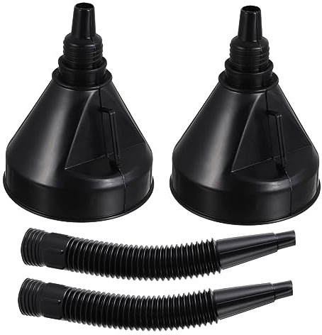 UKCOCO 2piezas Embudo De Aceite Para Coche Con Filtro Para Motores De Automóvil y Vehículos