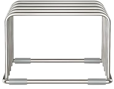 Supporto per taglieri, 1 supporto per PC, 16 x 16 x 9,5 cm, organizer in acciaio, supporto per affettati per, pentole, padelle e conservazione in interni