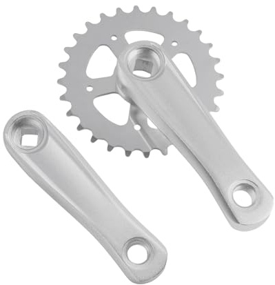 Opatiny 28T 114 mm Single Speed für Fahrrad-Kurbelgarnitur, quadratisches Loch, Aluminiumlegierung, Old School und BMX Bikes