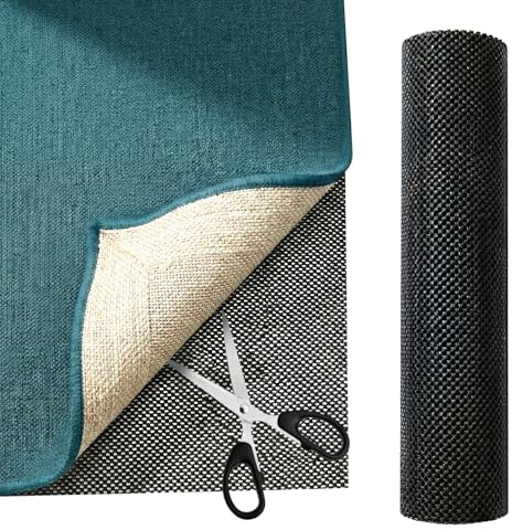 Katyjun Antirutschmatte Für Teppich 60 x 300cm Ideal Rutschmatte Teppich Einfach Zuschneiden PVC Material Teppich Antirutschunterlage Leicht Zu Reinigen Stoßfest Atmungsaktiv