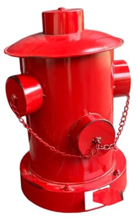 perfk Poubelle en forme de borne d'incendie, poubelle rouge pour intérieur et extérieur, idéale pour le jardin, le parc ou le salon.