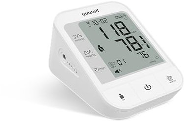 yuwell Blood Pressure Monitor, Extra Large Arm Cuff, Digital Blood Pressure Machines for Home Use, Arm Bp Monitor with Large Display, USB Cable and Batteries are Included(YE670A