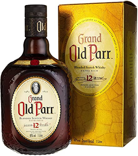 Whisky escocés, 12 años, 40% vol., Botella 1l - GRAND OLD PARR Blended Scotch Whisky 1 Liter