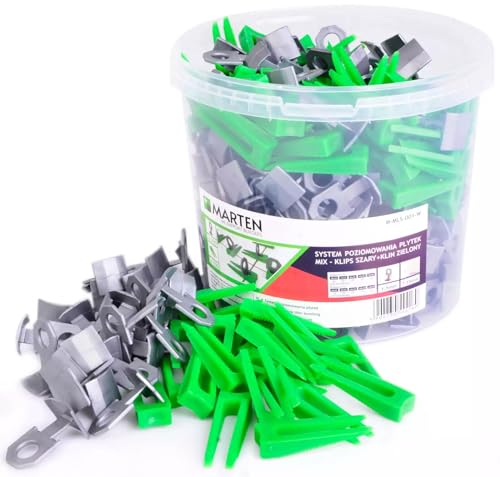 MARTEN Clips de repuesto para sistema de nivelación, cuñas, grosor de baldosa 7-15 mm, ayuda para la colocación de baldosas, ancho de junta 1 mm, 1,5 mm, 2 mm, 3 mm, alicates