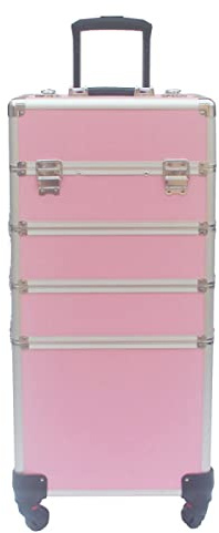 Maquillage Maquillage Valise Cosmétique Chariot Coiffure Beauty Case 4 en 1 Rose