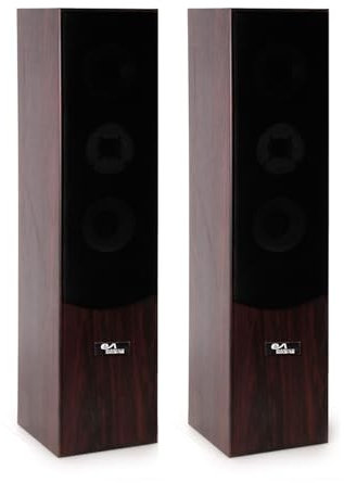 Evidence Acoustics Pack Enceintes HiFi/Home-Cinéma EA700-WAL - 2x500W PMPO - Bass Reflex 3 Voies - Noyer - Câble 5M