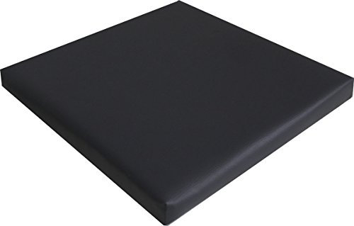 kissenfabrik-juwan Pflegeleichtes Sitzkissen Stuhlkissen Bankkissen 40x40cm Kunstlederbezug in Gastroqualität (anthrazit)