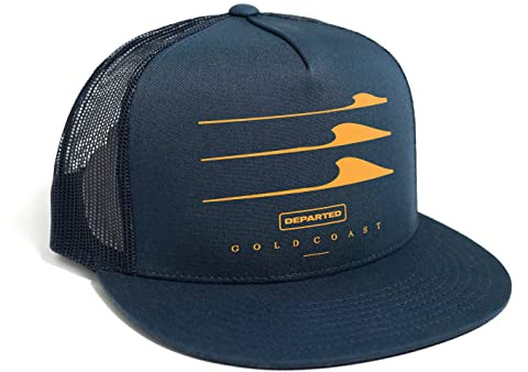 DEPARTED Herren Mesh Trucker Hat mit Print/Motiv - Snapback Cap - No. 293, Coastal Navy